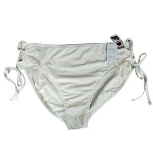 Time and Tru Womens 3X High Waist Vanilla Dream Cream Colored Bikini Bottoms